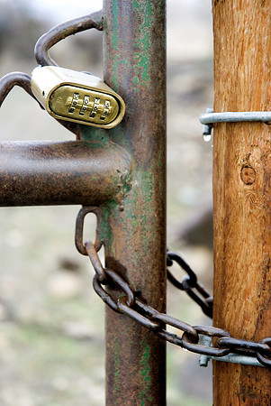 Locked gate